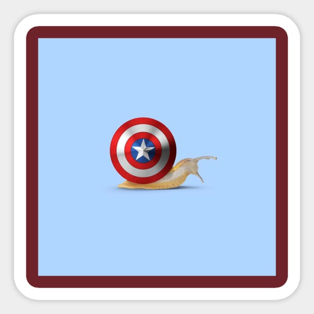 capitan america surrealism Sticker by Evolution17